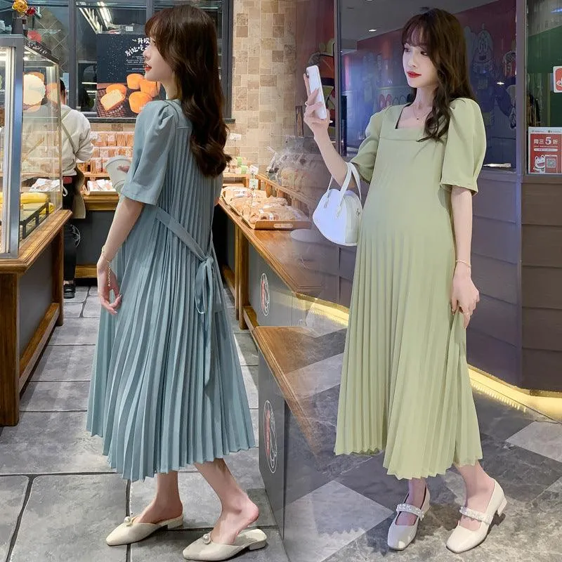 New Design Fashion Pleated Maternity Skirt