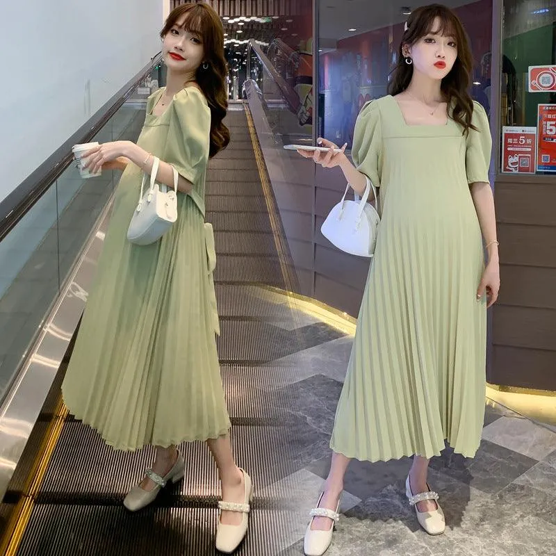 New Design Fashion Pleated Maternity Skirt
