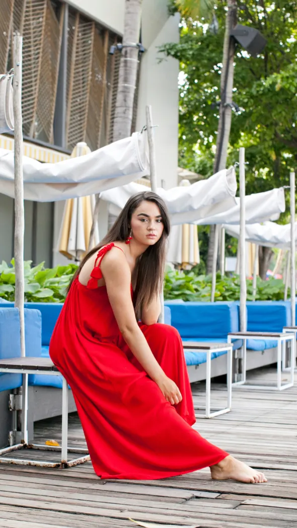 New York Jumpsuit - Red