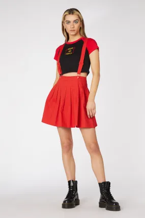 No Rules Pleated Twill Pinny