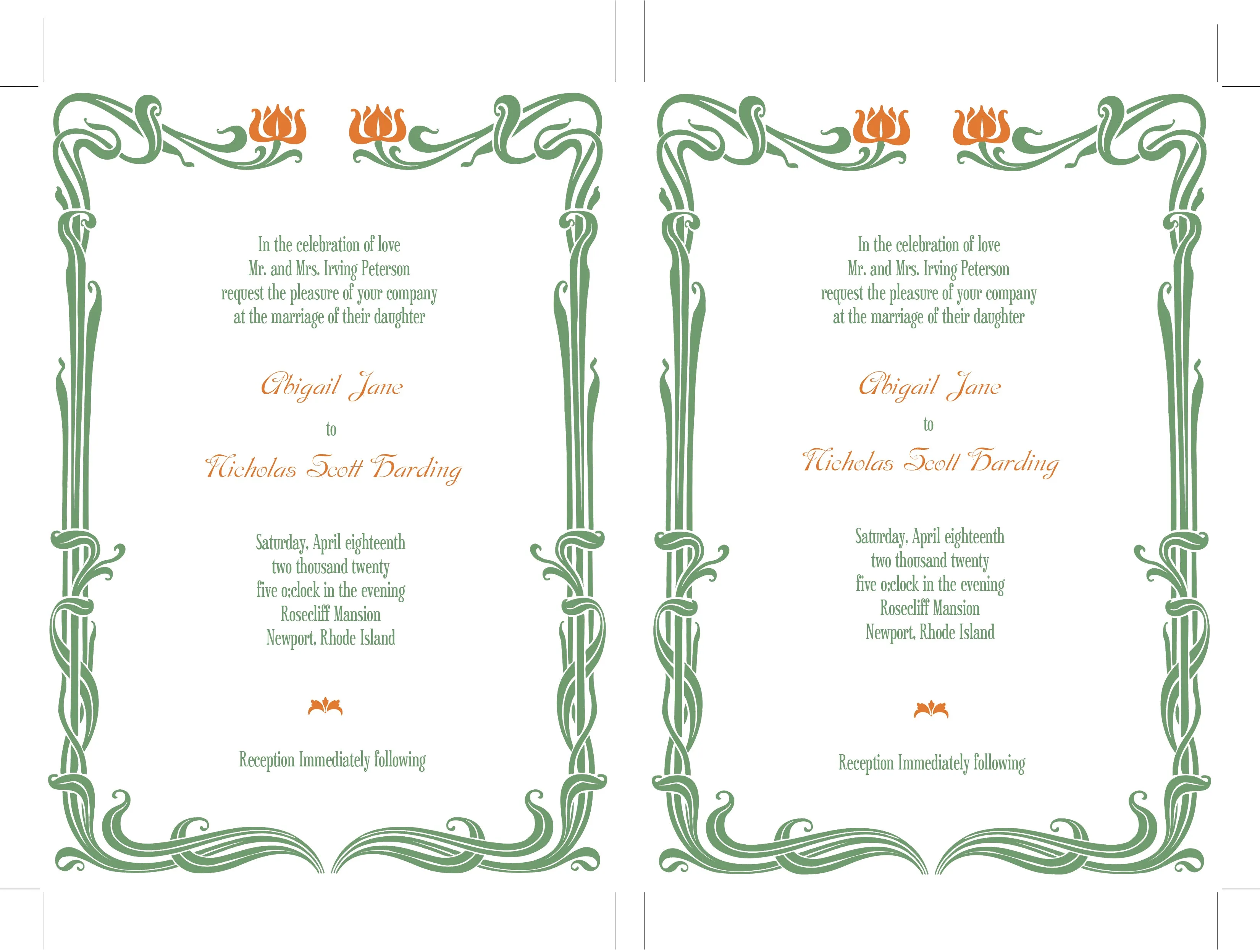 Nouveau DIY Wedding Invitation Suite