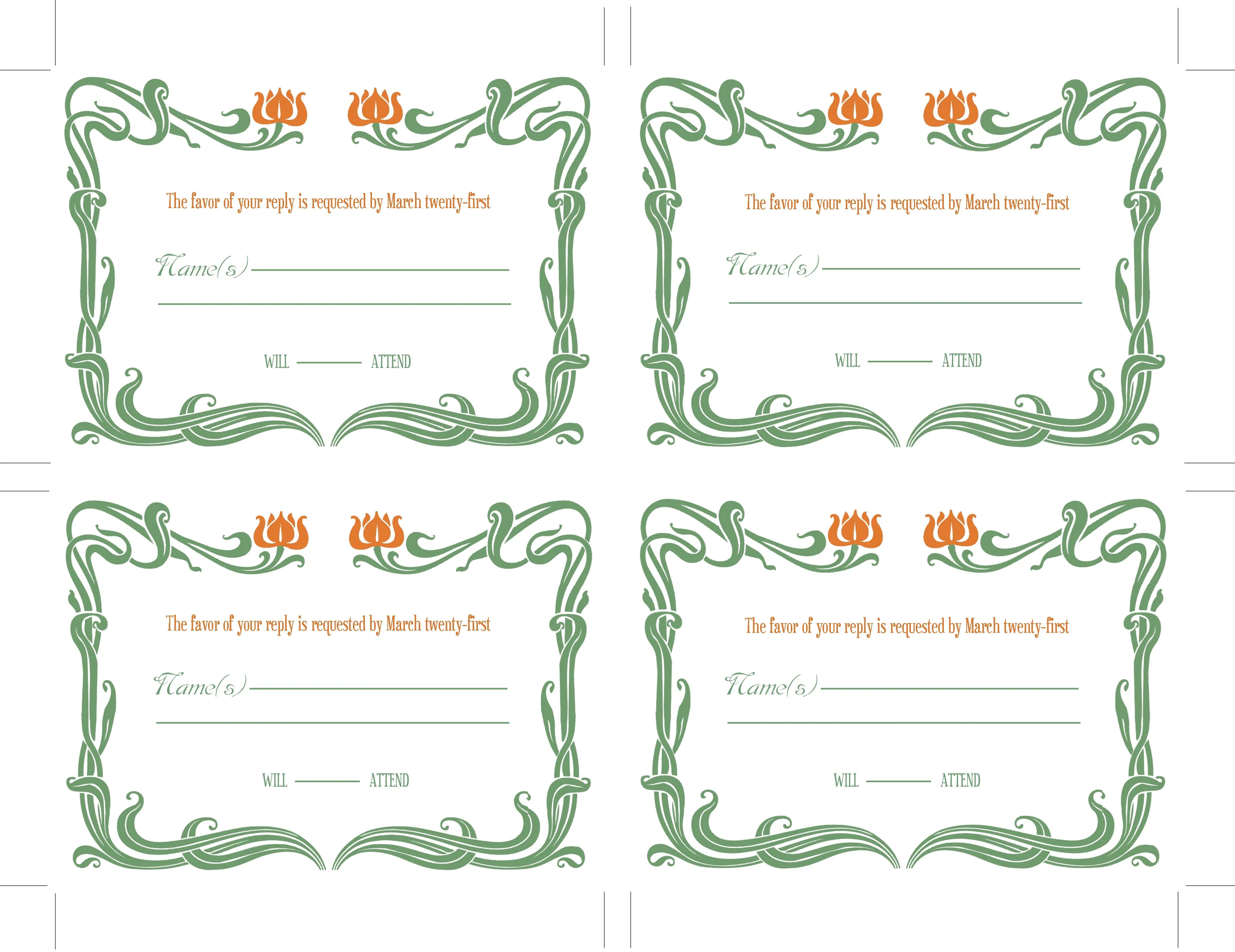 Nouveau DIY Wedding Invitation Suite