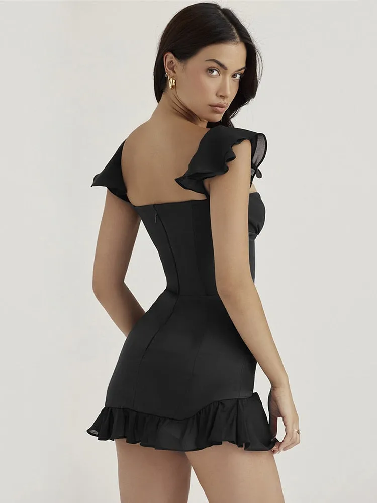 Off Shoulder Strapless Mini Dress