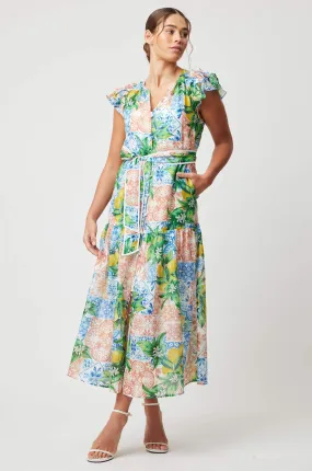 Once Was - Paradiso Button Through Dress in Limonata Print