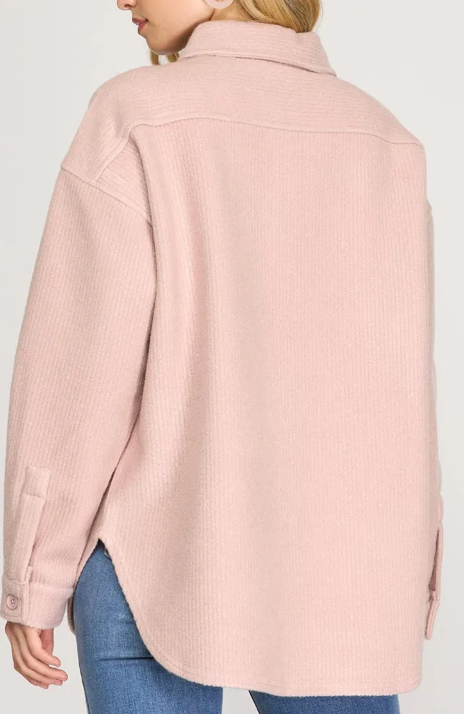 Pink Rose Oversize Shacket