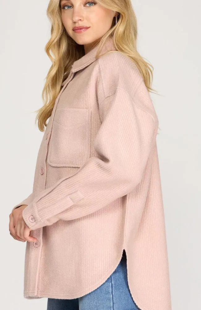 Pink Rose Oversize Shacket