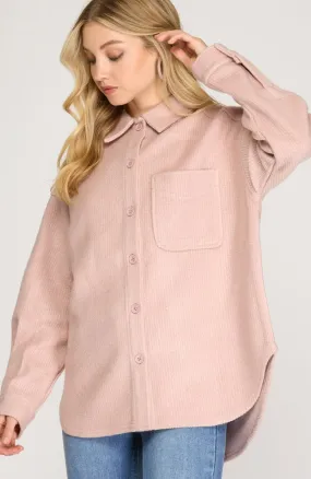 Pink Rose Oversize Shacket