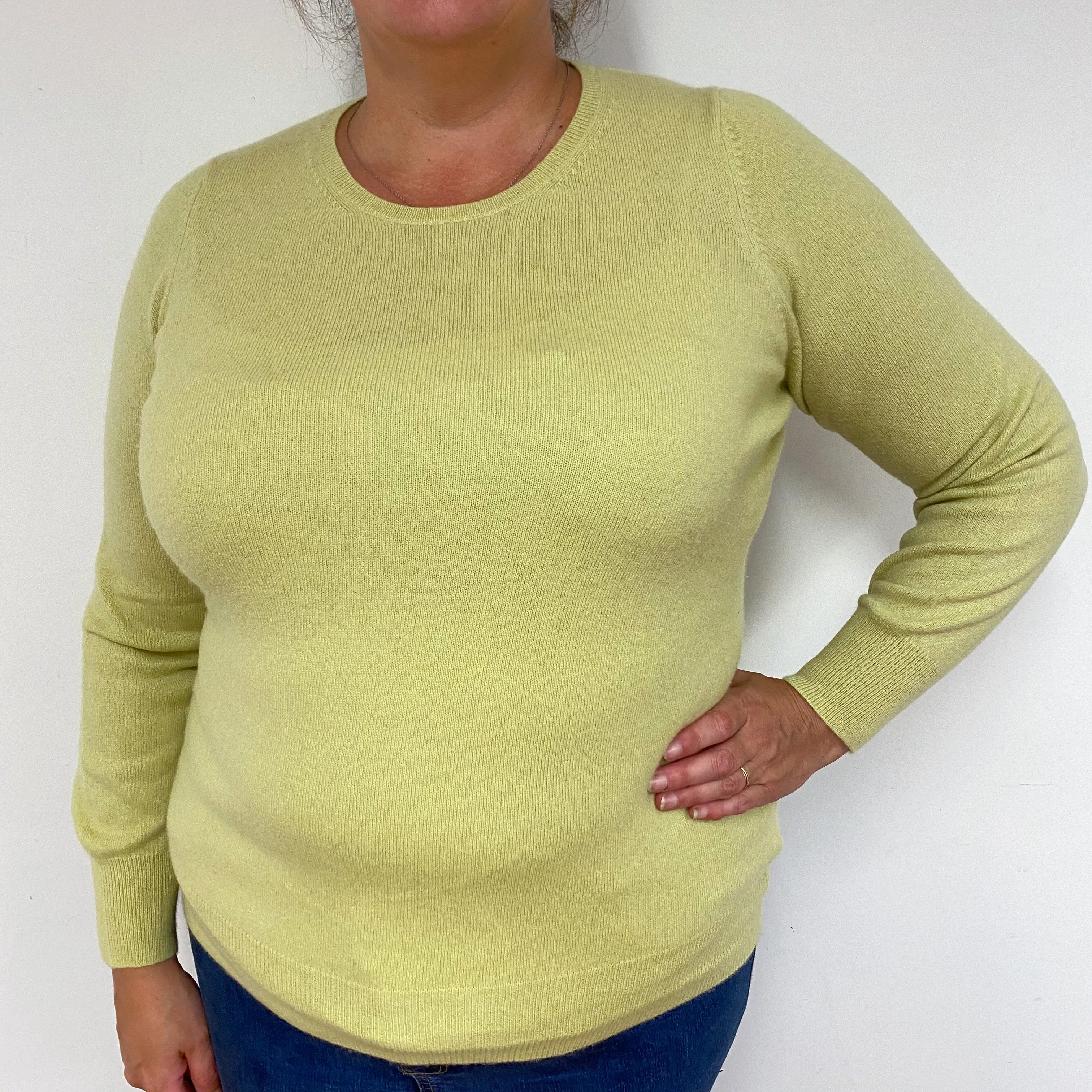 Pistachio Green Crew Neck Jumper Extra  Large
