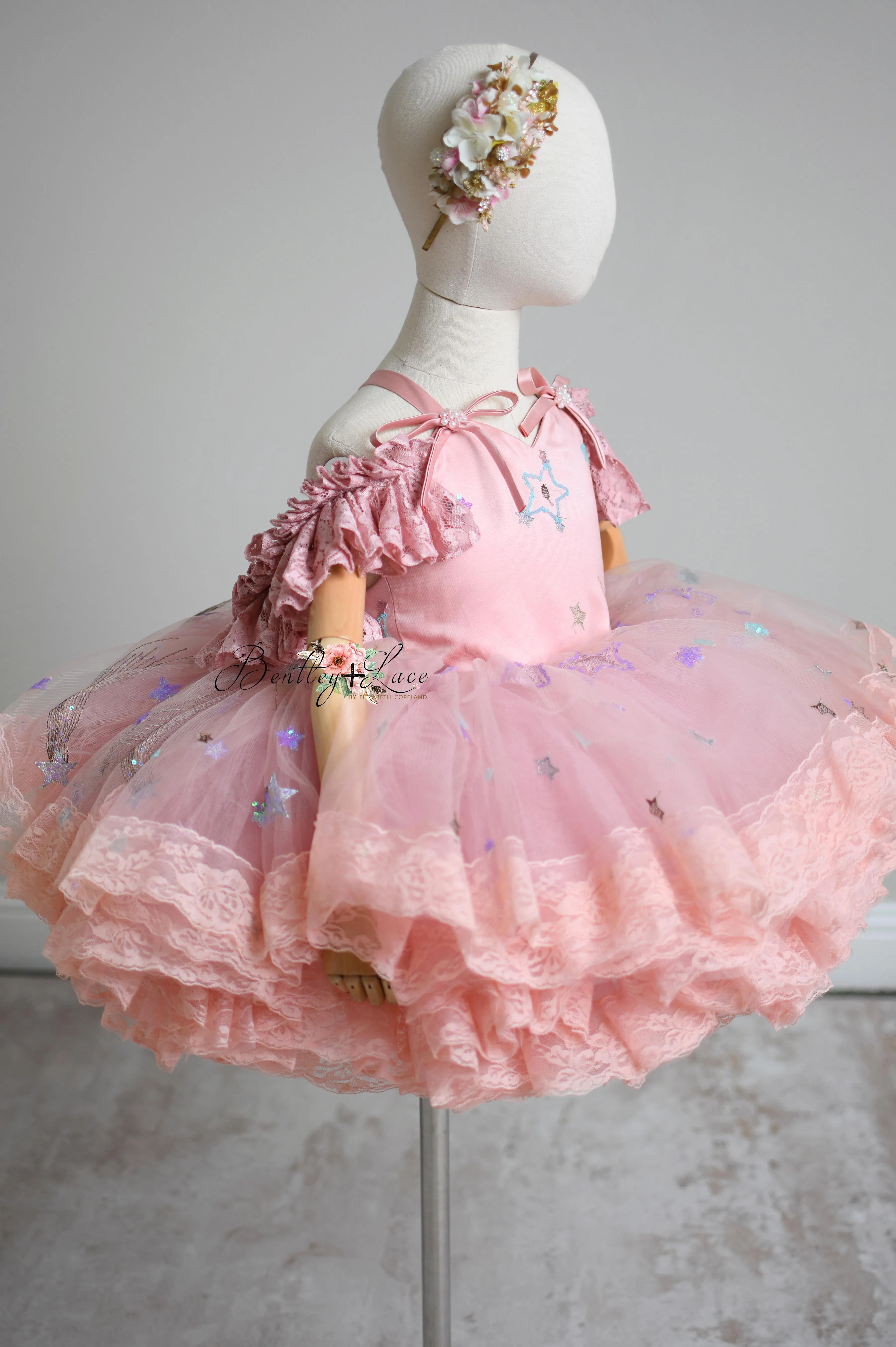 "All That Shimmers " -   Petal length dress  ( 3 Year - 4 Year)