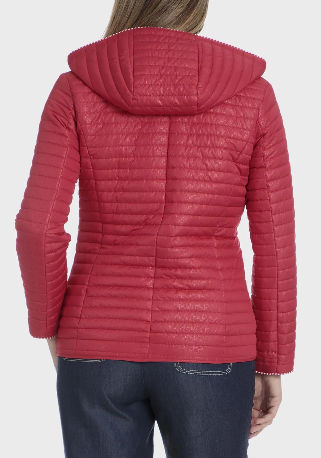 Reversible Printed Parka - Red