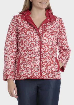 Reversible Printed Parka - Red
