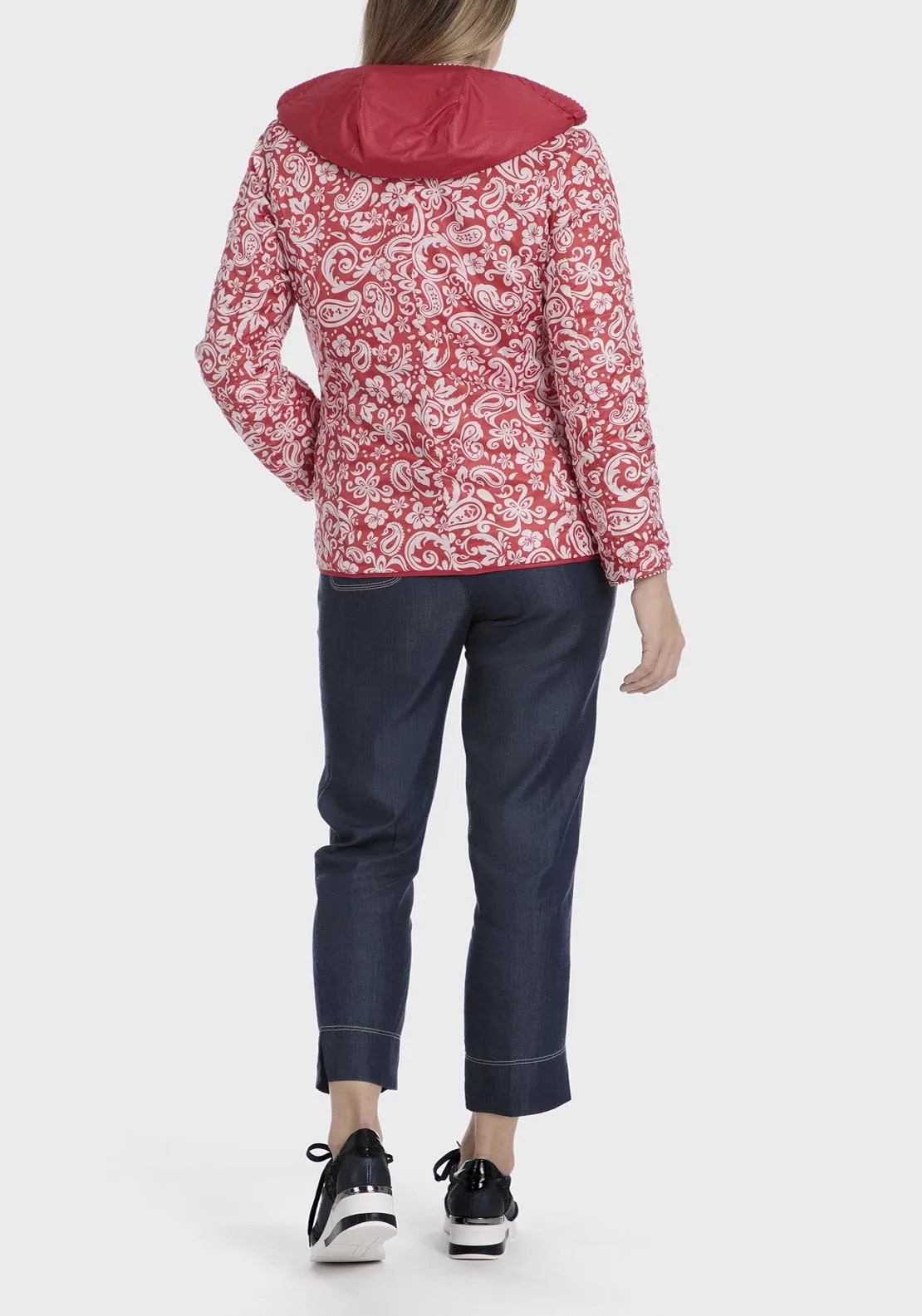 Reversible Printed Parka - Red