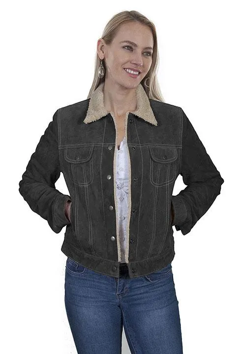 Scully Women's Faux Shearling Suede Jacket-L1019