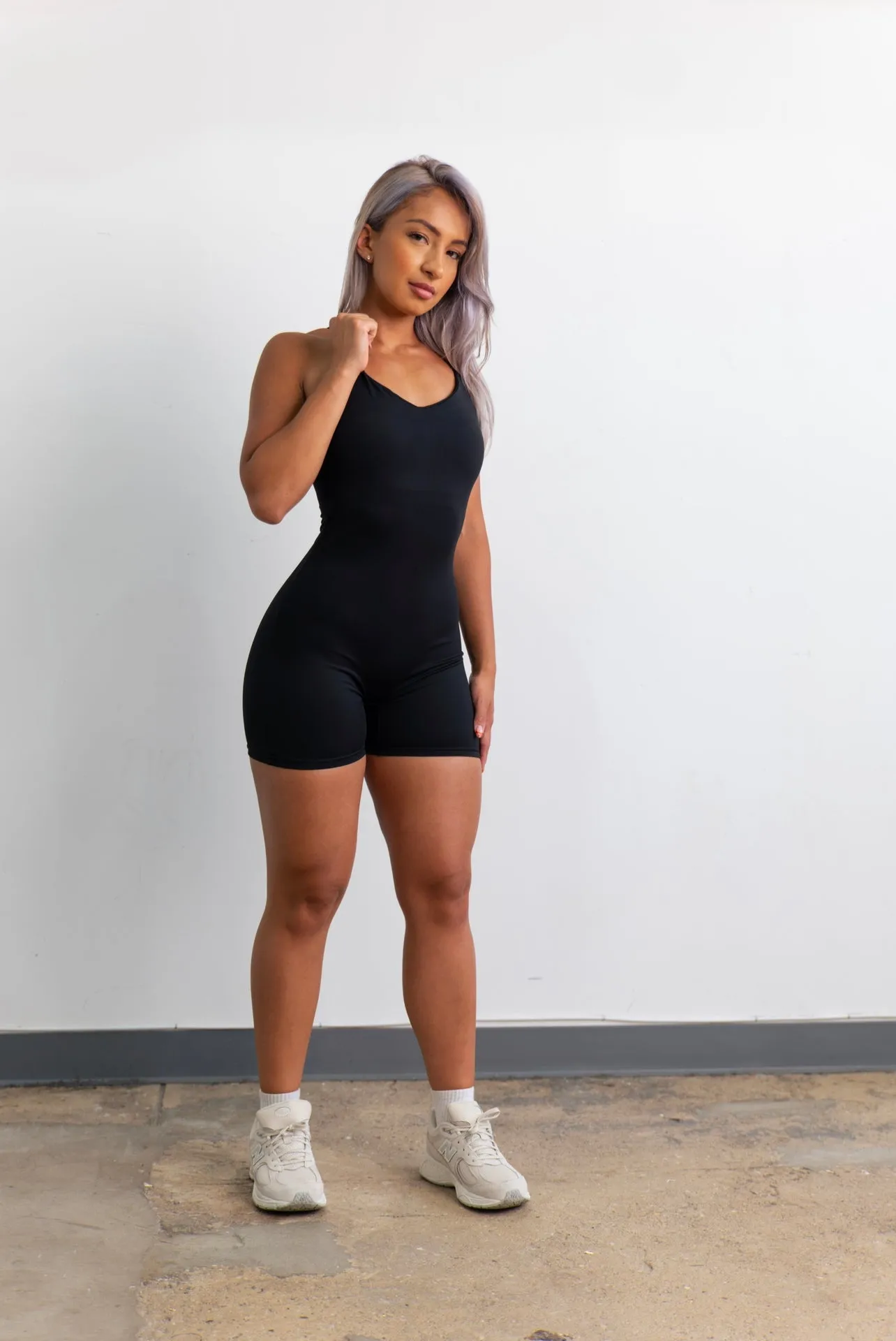 Serenity Mid Thigh Bodysuit Onyx