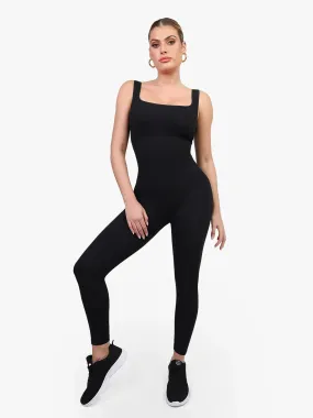 Shapewear Seamless Square Neck Tank Workout Jumpsuit