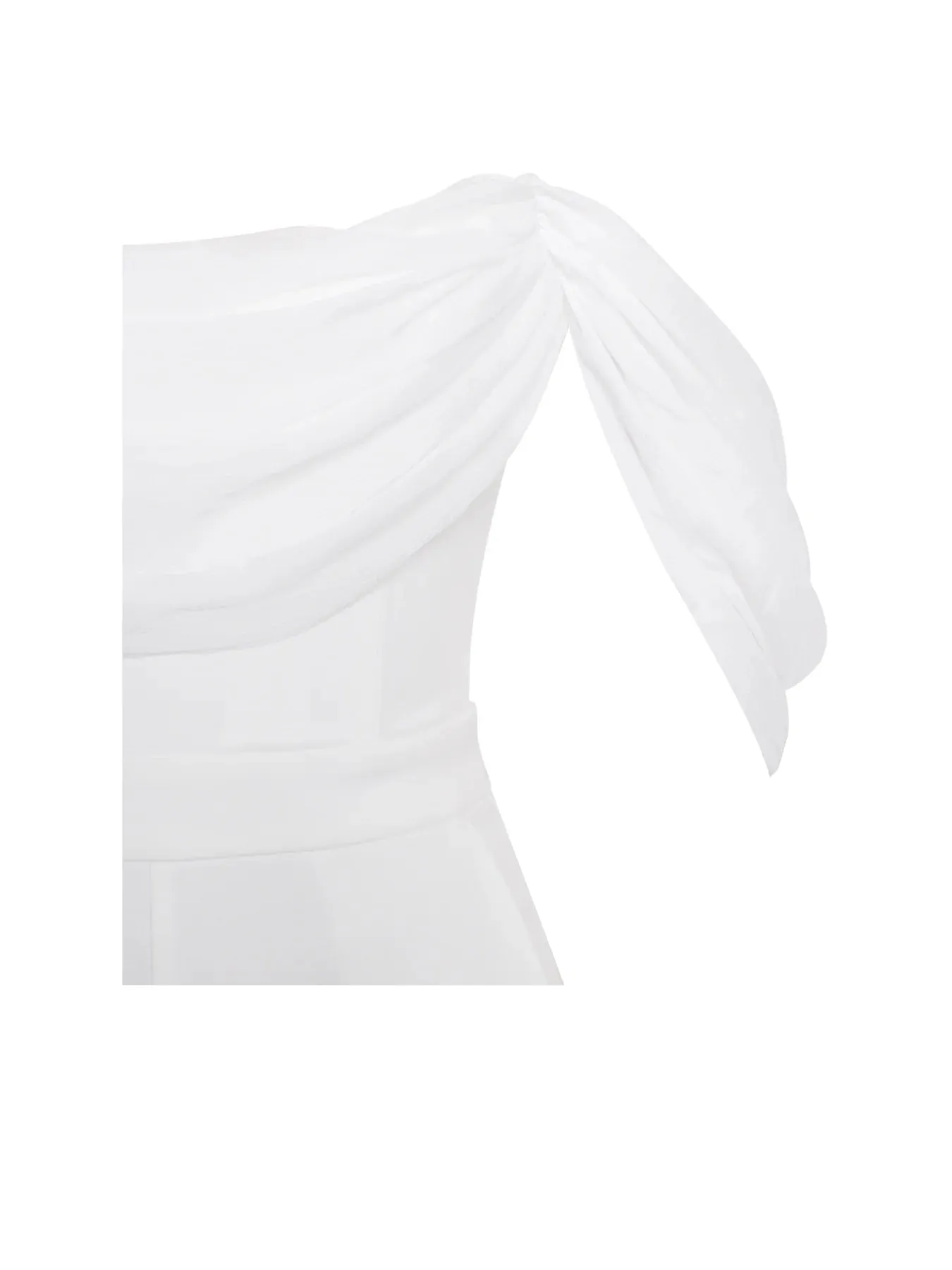 SHERLYN WHITE OFF SHOULDER FLARED JUMPSUIT