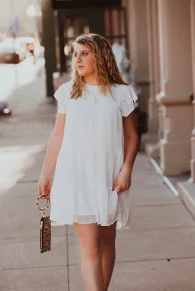 Shine Woven Mini Dress
