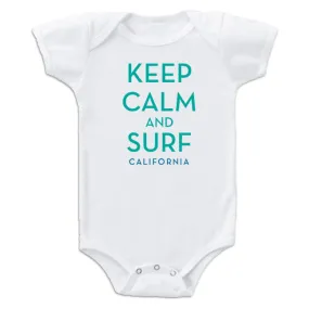 Sol Baby Keep Calm and Surf California Bodysuit