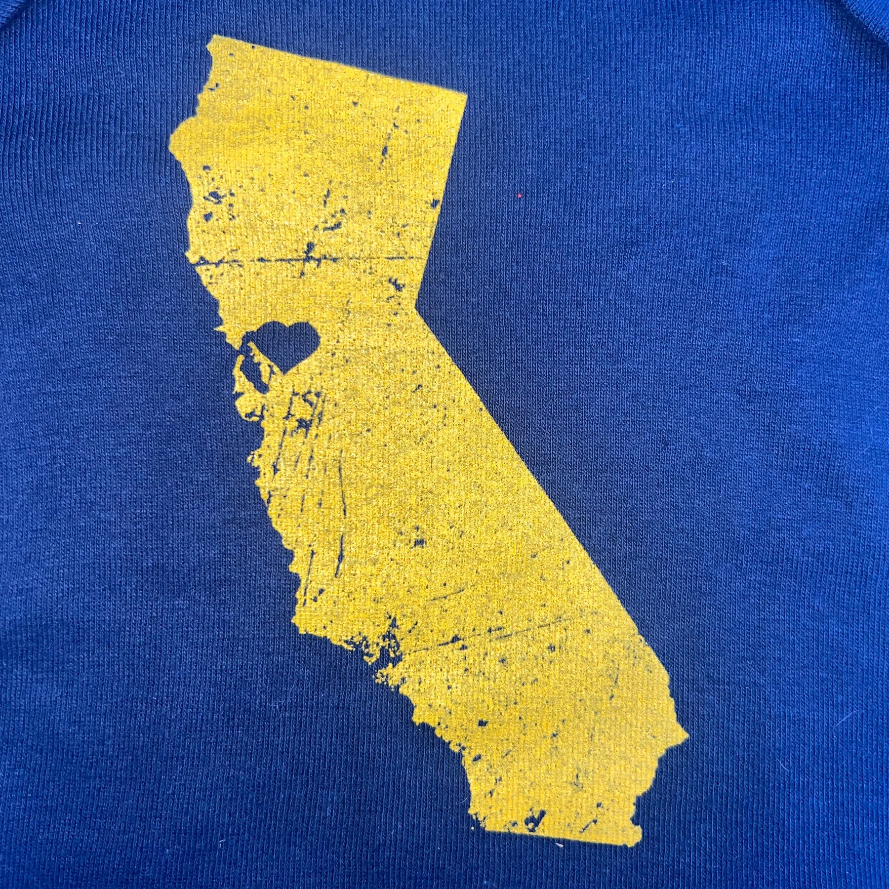 Sol Baby Northern California Love Long Sleeve Navy Blue Bodysuit