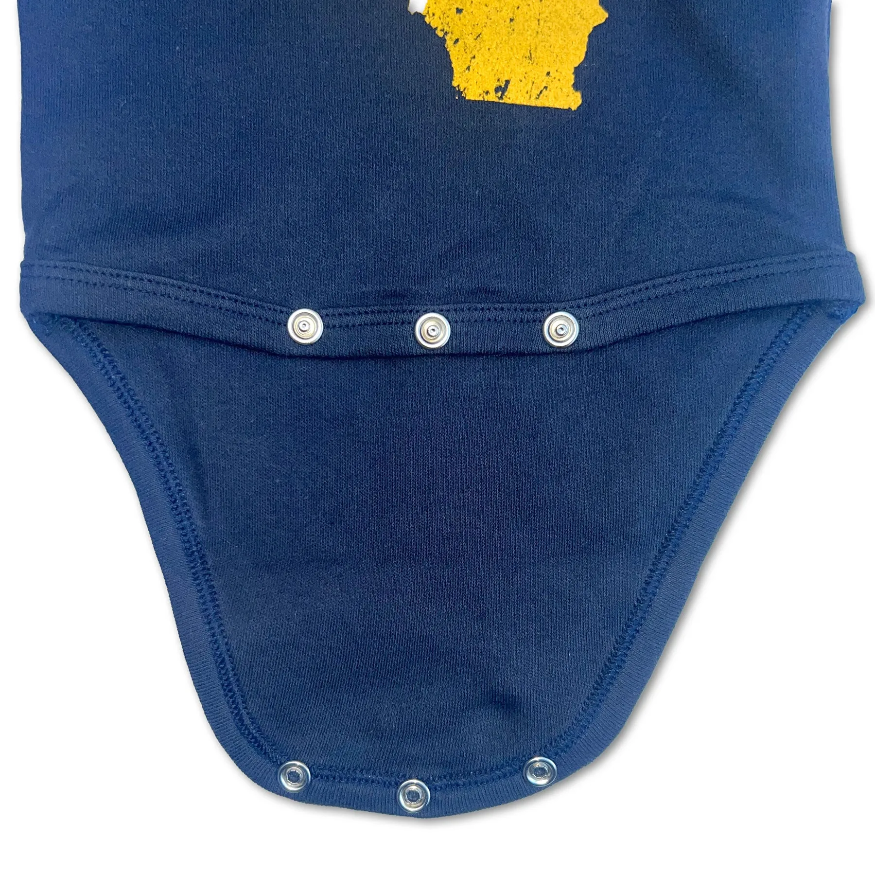 Sol Baby Northern California Love Long Sleeve Navy Blue Bodysuit