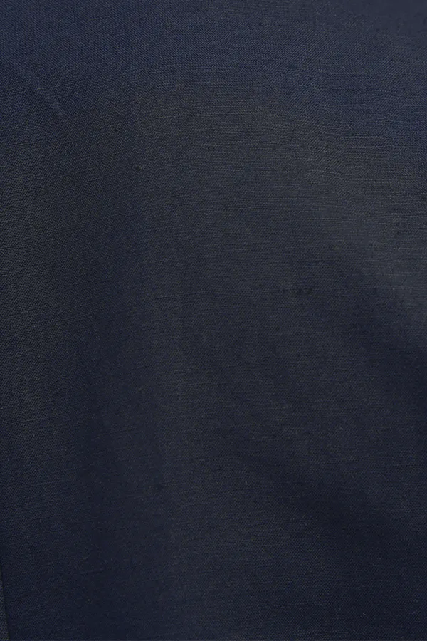 Solid linen blend sleeveless shacket with pockets