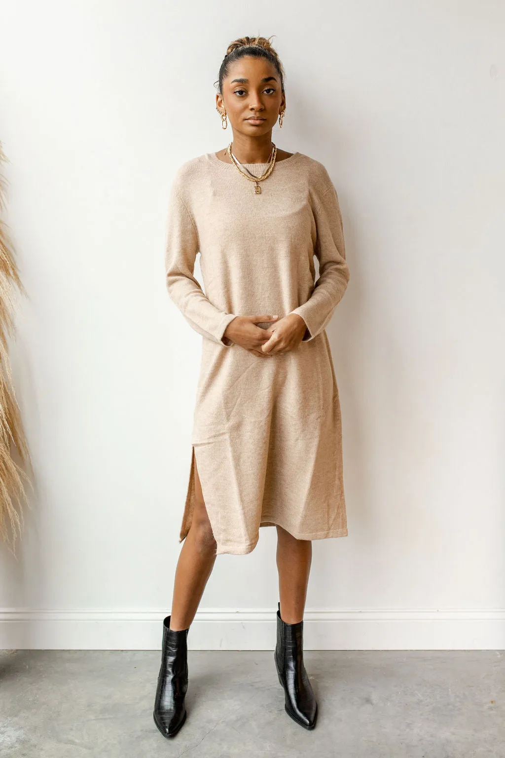 stepping out sweater dress