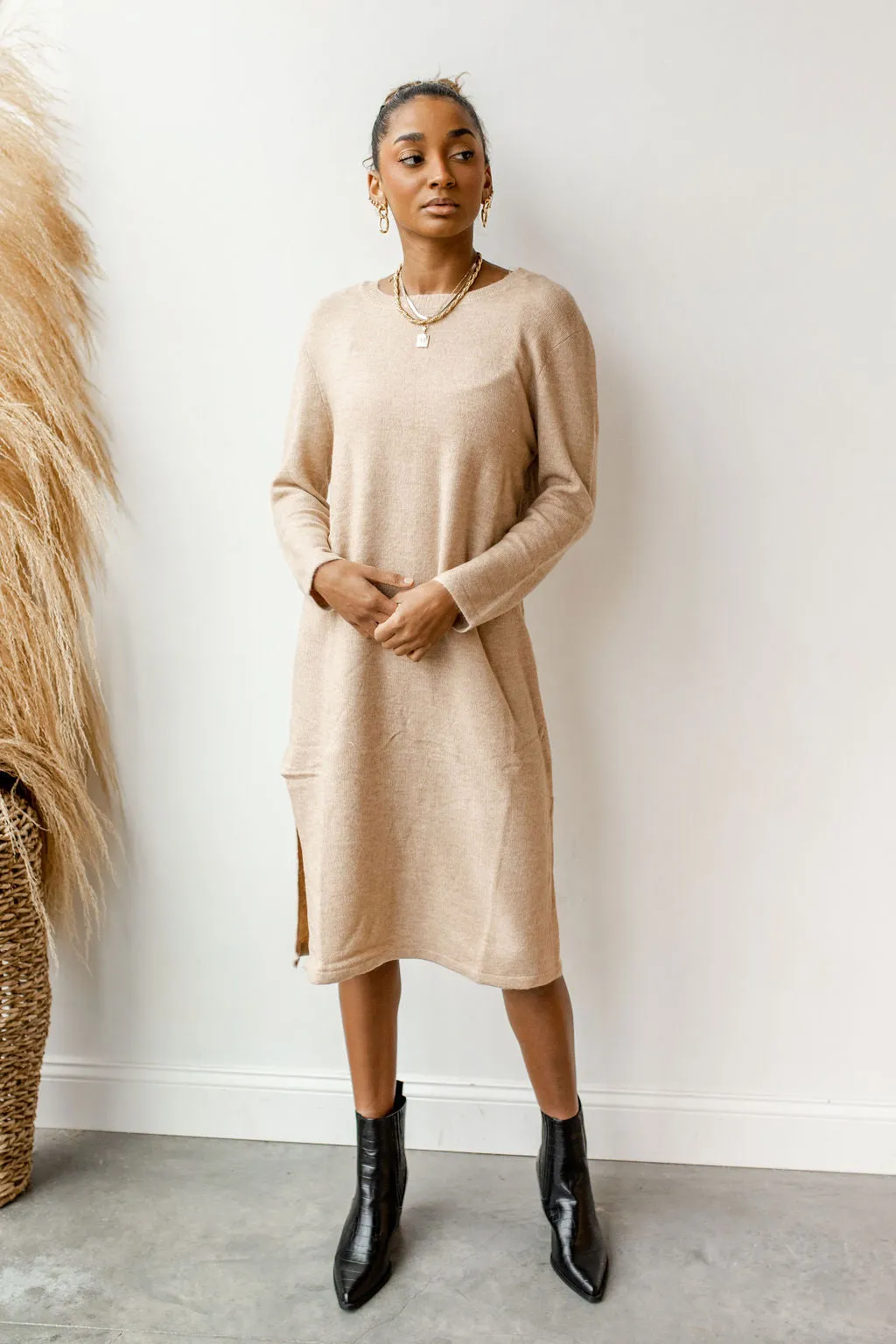 stepping out sweater dress