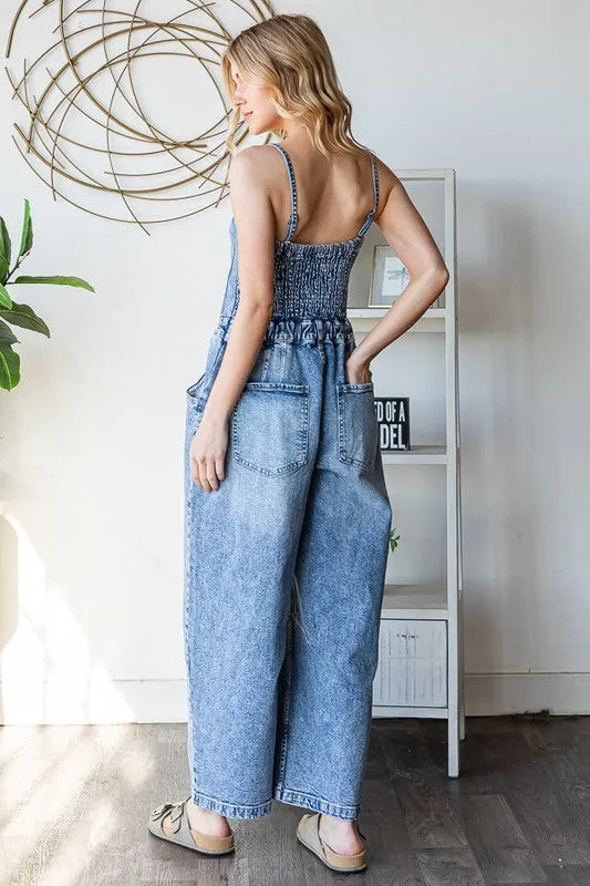 Stretch Denim Overalls