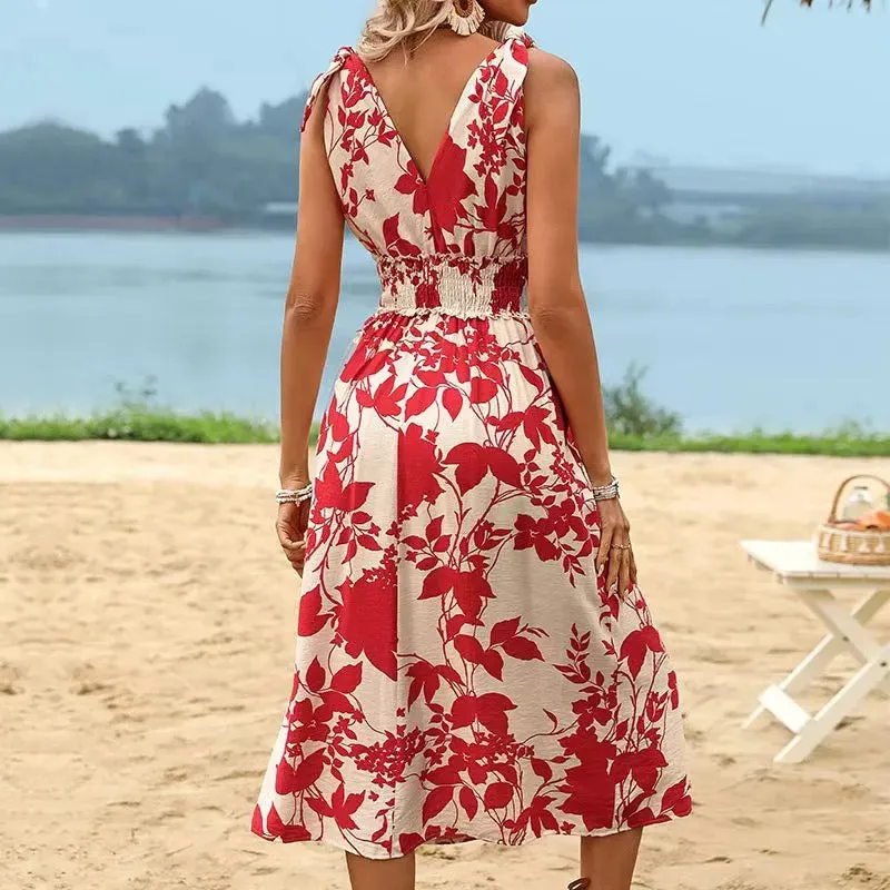 Summer White-Red Dress