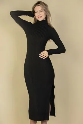 Sweater Knit Dress Black