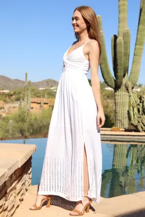 Swept Away Twist Front Maxi Dress