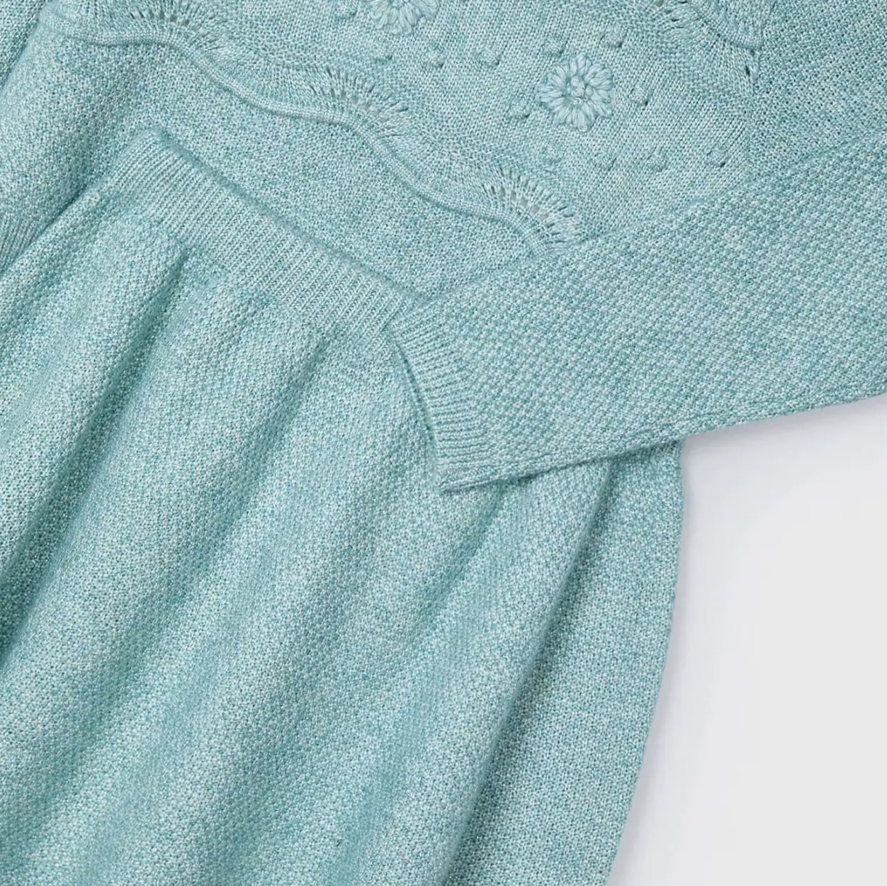 Teal Sweater and Skirt Set