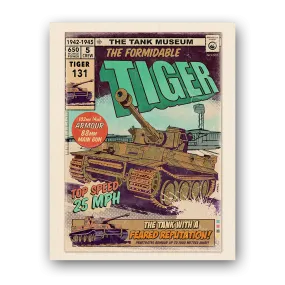 Tiger 131 Tank Comic Illustration Print