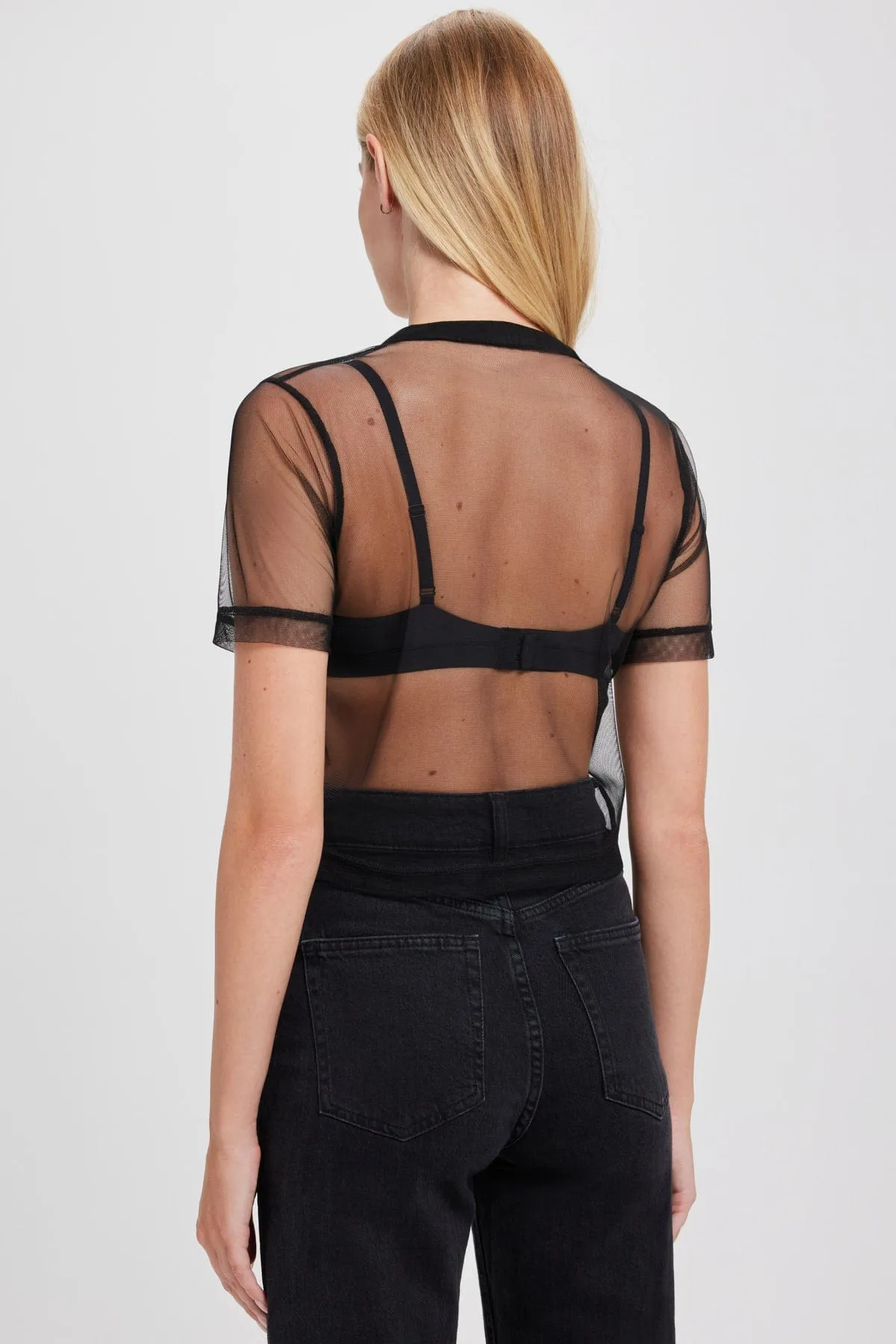 Tulle Crop Shirt