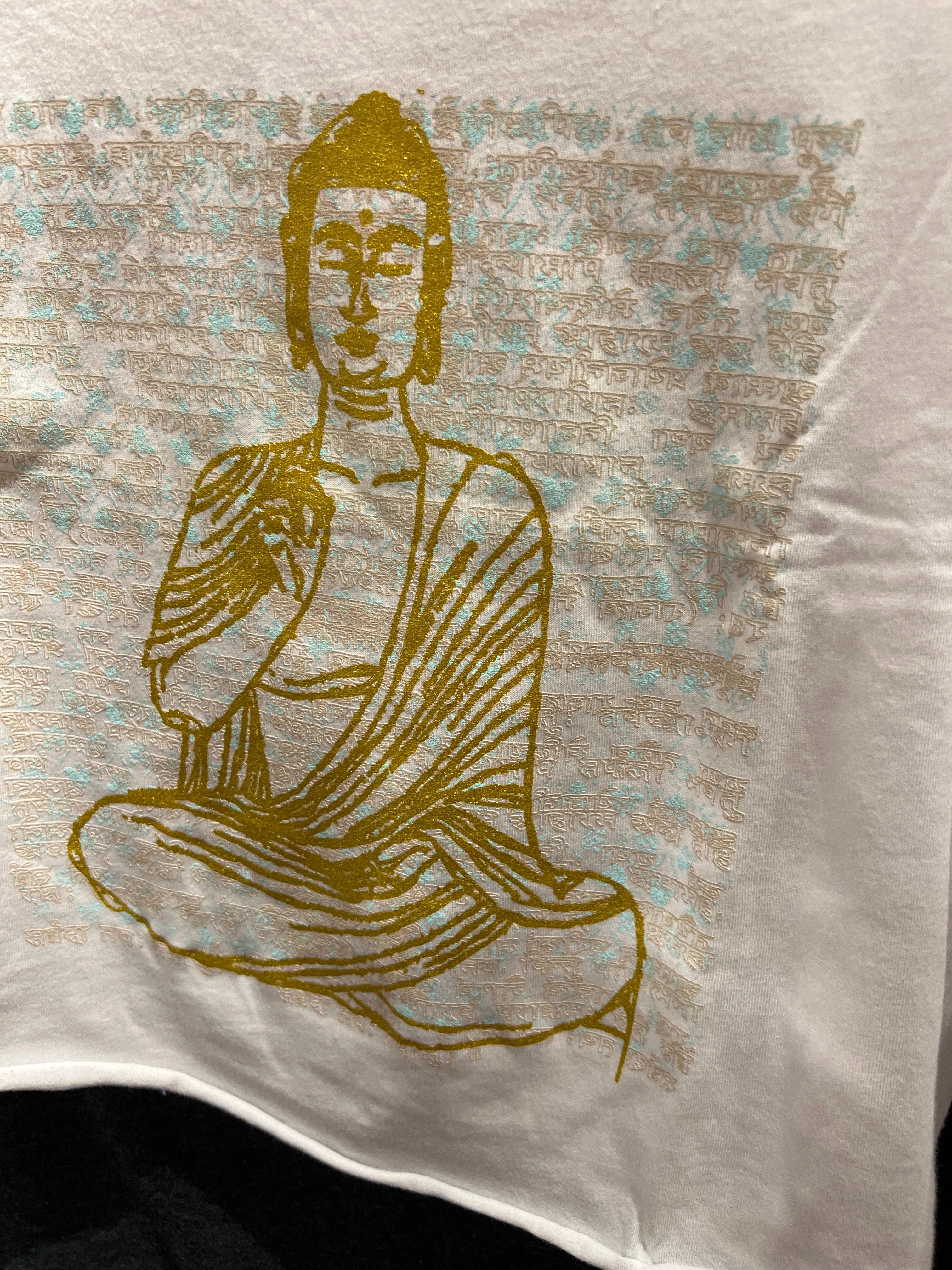 Vintage Buddha Mid Crop Long Sleeve Tee