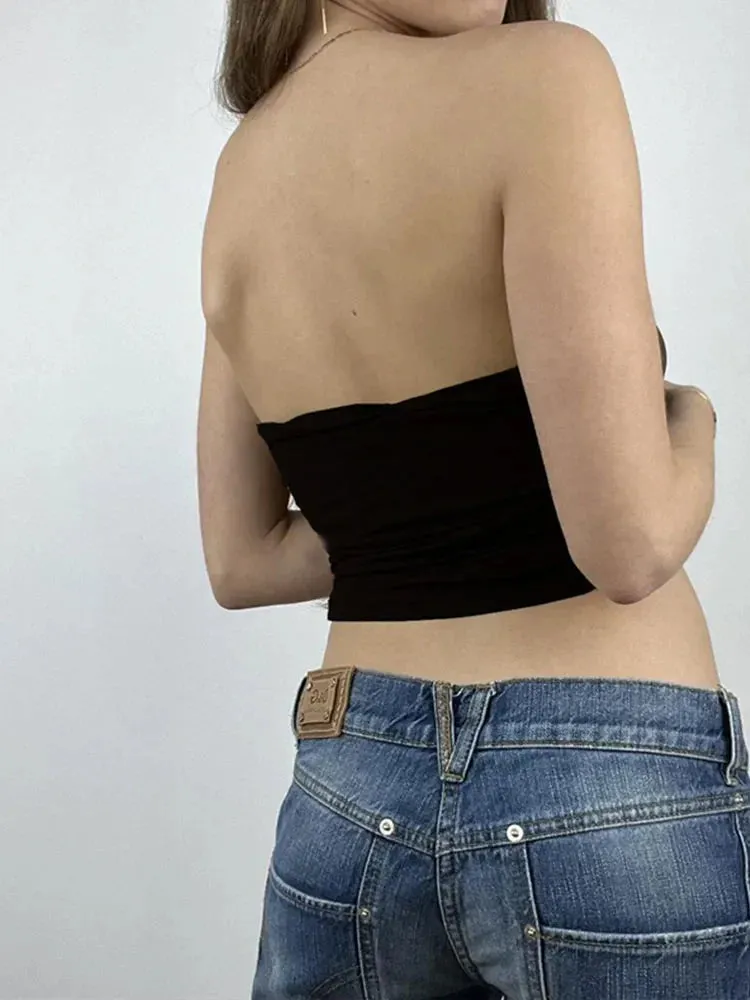 Vintage Floral Print Sleeveless Crop Top for Women