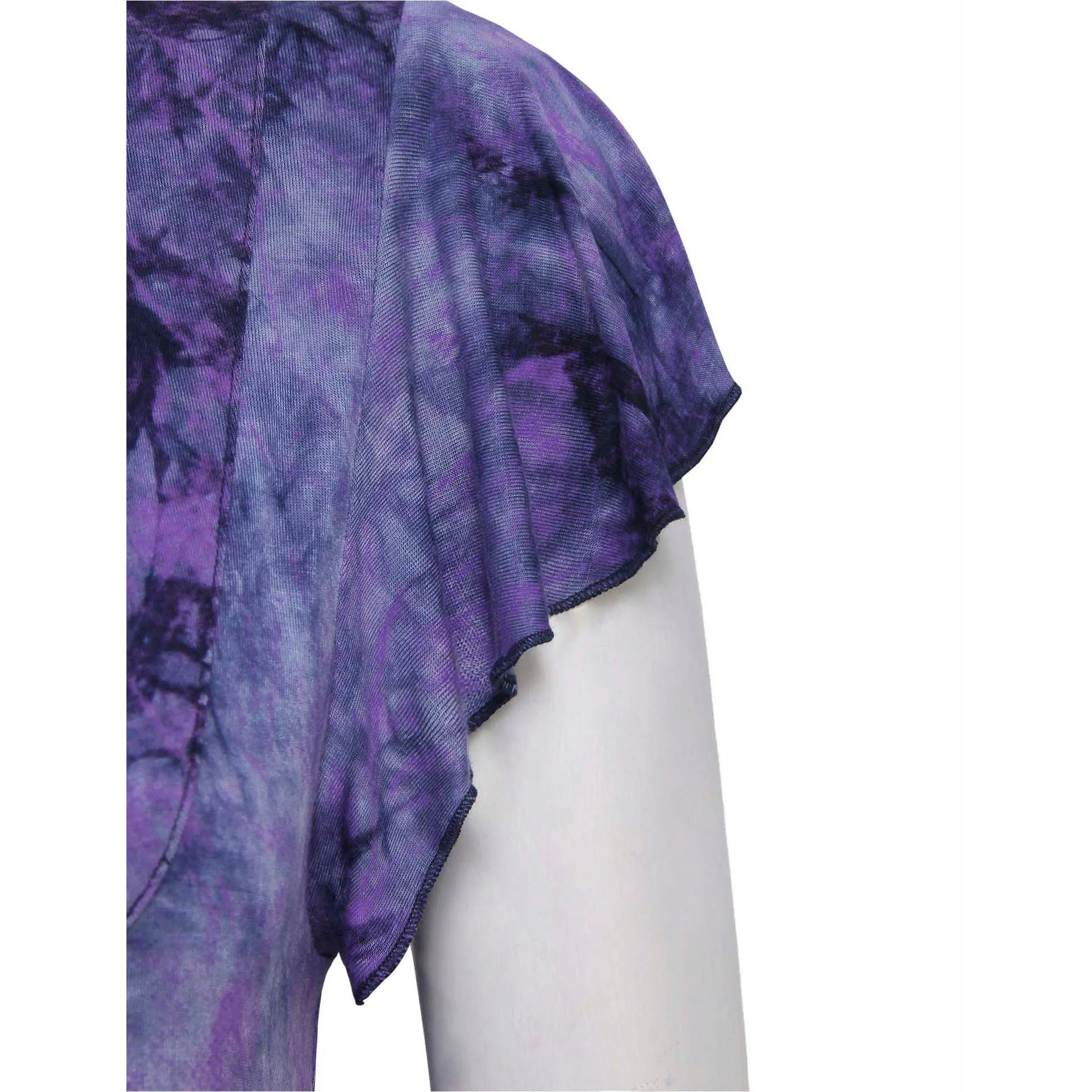 Vintage Floral Short Sleeve V Neck Pleated Tunic Shirt
