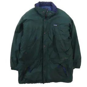 Vintage Patagonia Parka Coat Jacket Size Medium Green Down Insulated