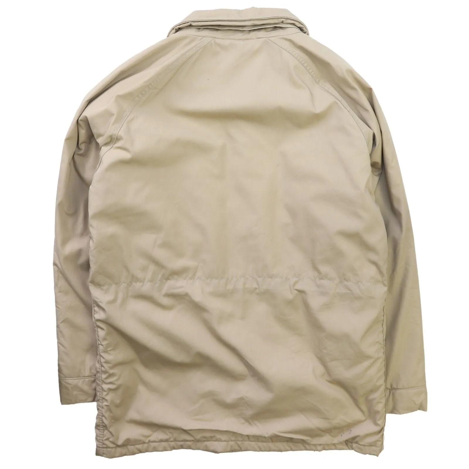 Vintage Woolrich Parka Coat Jacket Size Large Beige Wool Lined