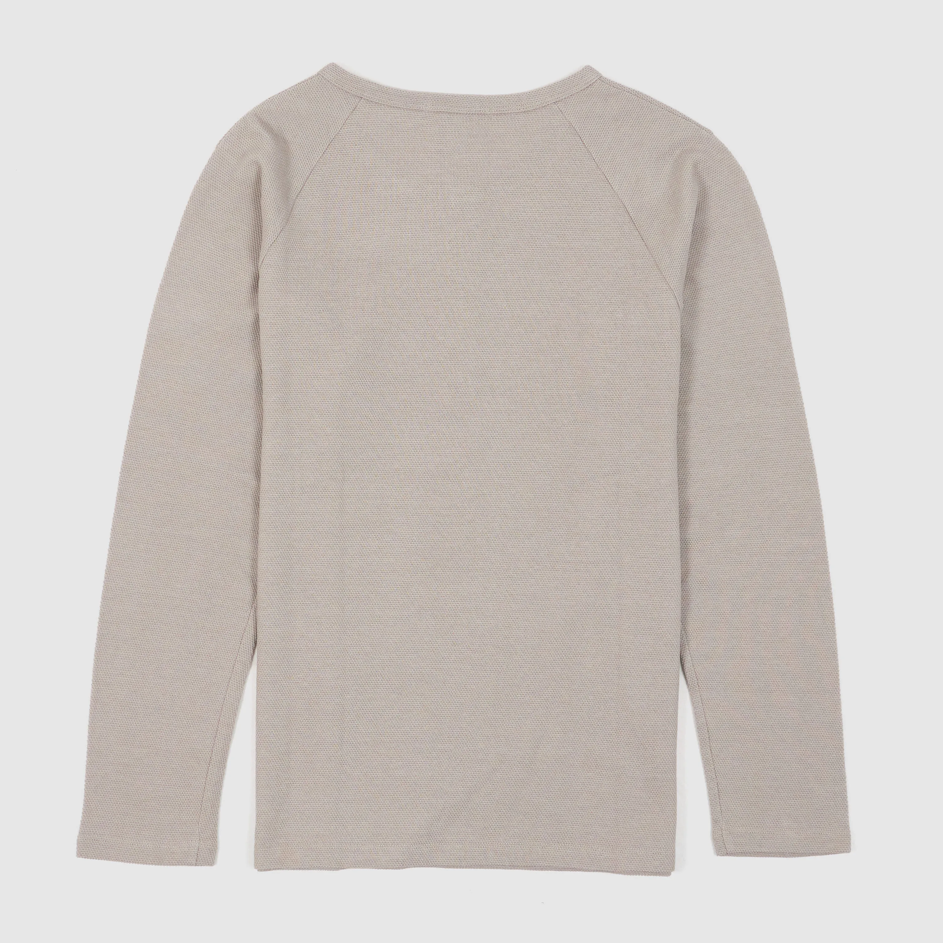 Vlas Blommes Ladies Long Sleeve Pique Cotton/ Kortijk Linen Henley