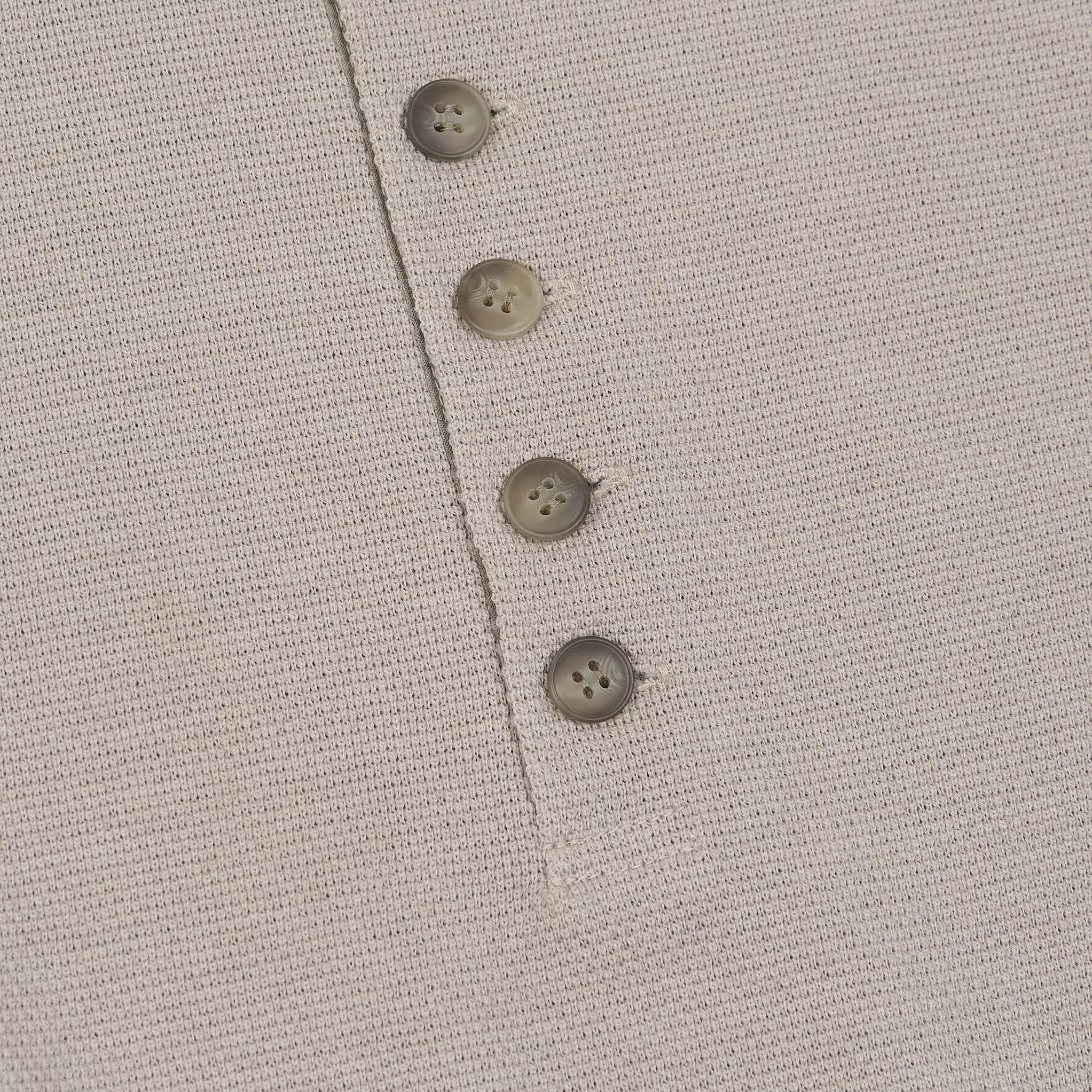 Vlas Blommes Ladies Long Sleeve Pique Cotton/ Kortijk Linen Henley