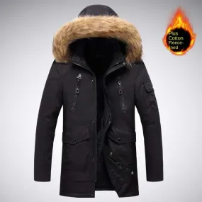 Vorster - Parka Winterjas Heren – Winddicht met Warme Voering en Afneembare Bontkraag