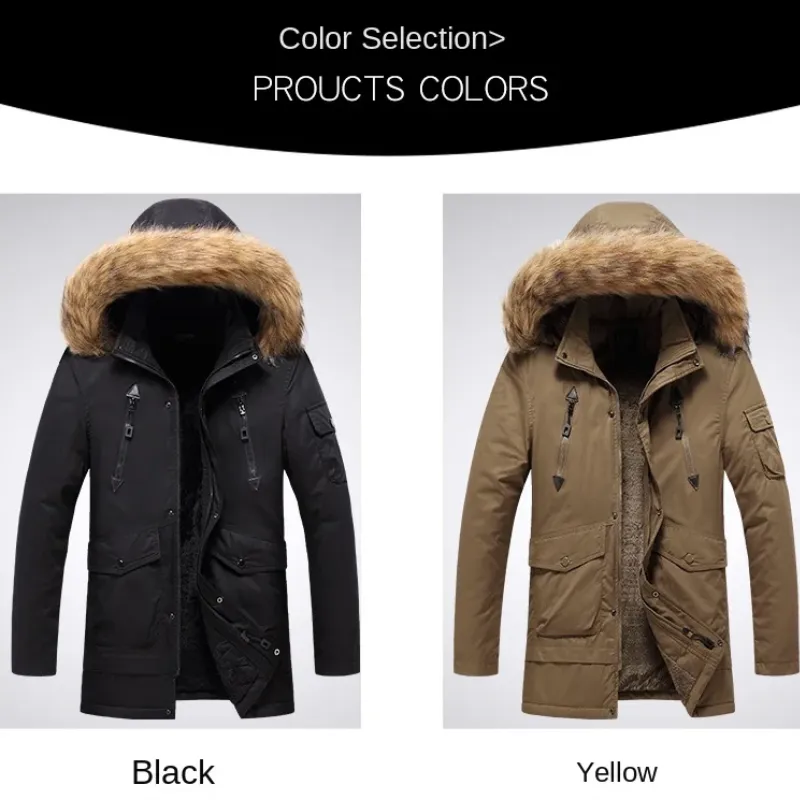 Vorster - Parka Winterjas Heren – Winddicht met Warme Voering en Afneembare Bontkraag