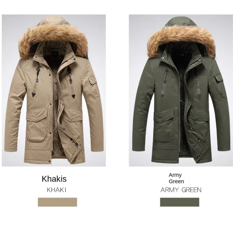 Vorster - Parka Winterjas Heren – Winddicht met Warme Voering en Afneembare Bontkraag