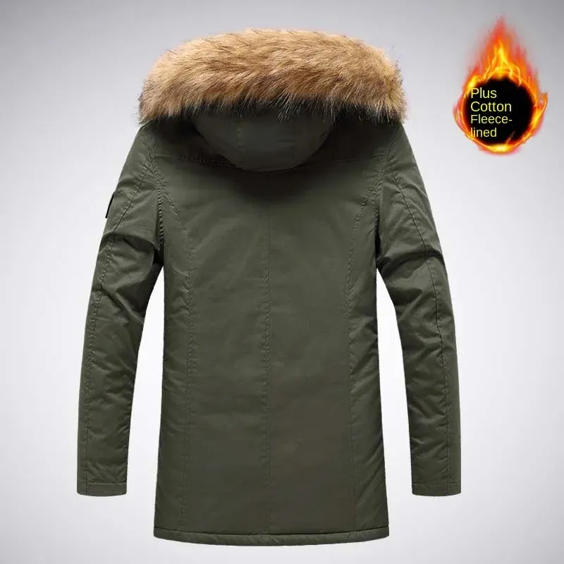 Vorster - Parka Winterjas Heren – Winddicht met Warme Voering en Afneembare Bontkraag