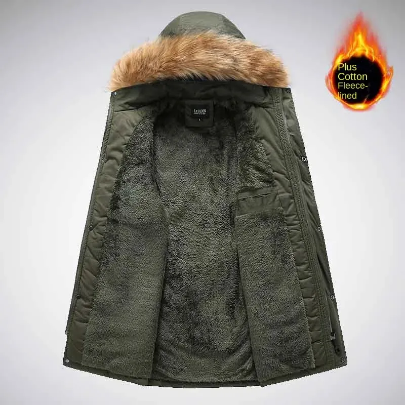 Vorster - Parka Winterjas Heren – Winddicht met Warme Voering en Afneembare Bontkraag
