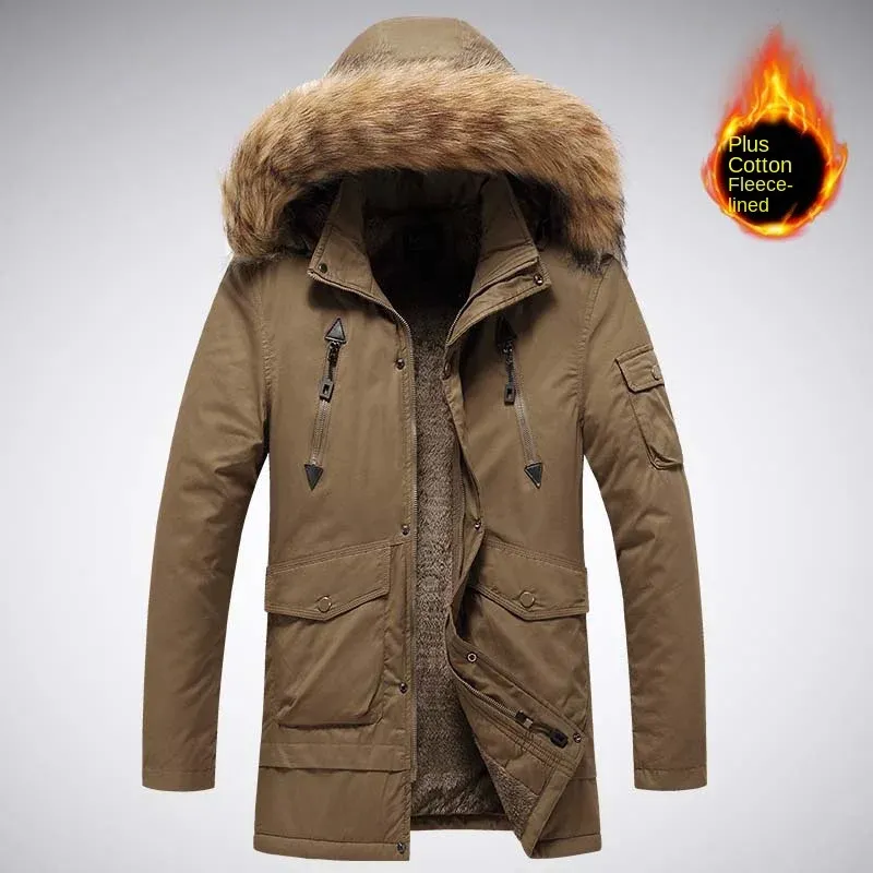 Vorster - Parka Winterjas Heren – Winddicht met Warme Voering en Afneembare Bontkraag