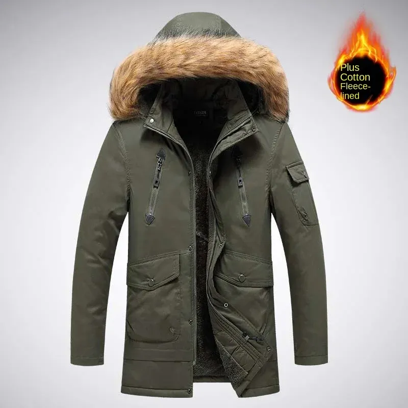 Vorster - Parka Winterjas Heren – Winddicht met Warme Voering en Afneembare Bontkraag