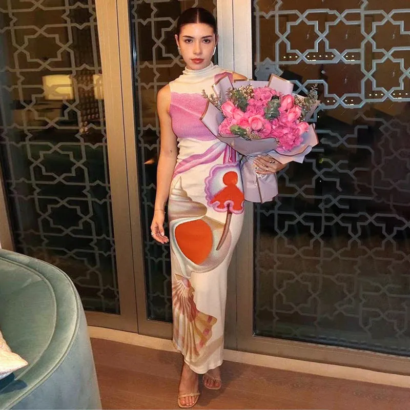 Vvsha Ave Printed Maxi Dress