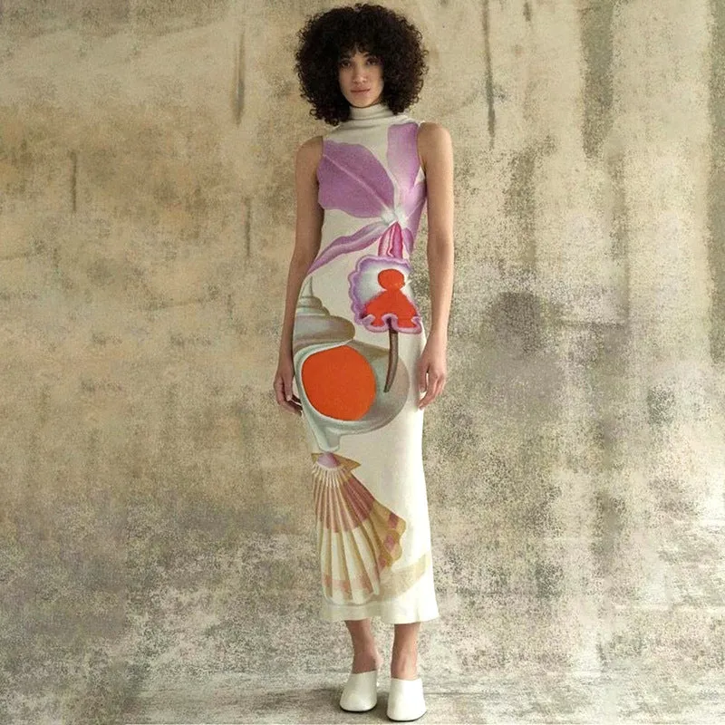 Vvsha Ave Printed Maxi Dress